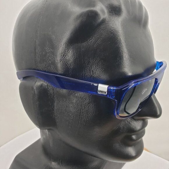 UVEX Sport Polarized Sunglasses LGL 2 Blue Transparent Frame Silver Lens NWT - Picture 7 of 11